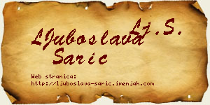 LJuboslava Sarić vizit kartica